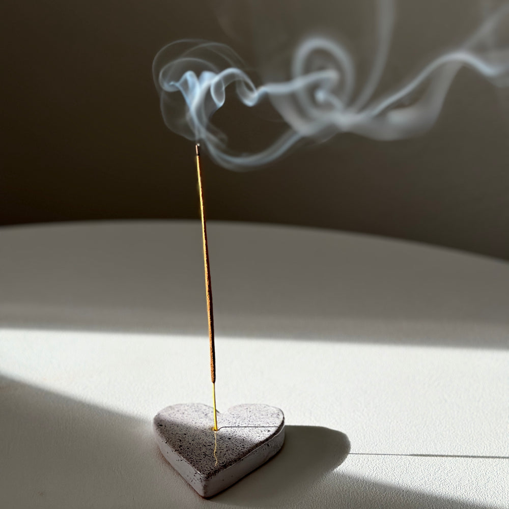 Cermic Incense Holder - Heart Shape